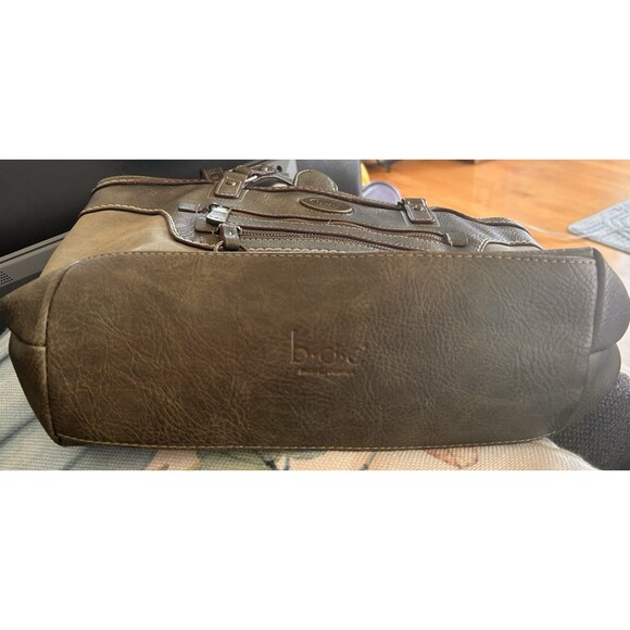 BOC Born Concept Handbag Tote Purse Army Olive Green w/ Brass Accents - Picture 9 of 9